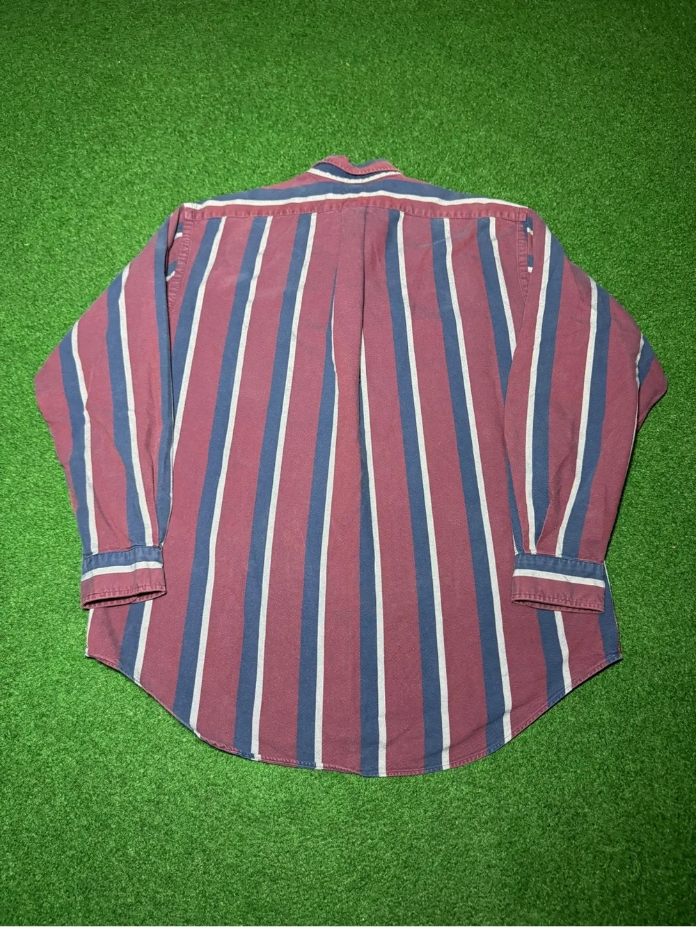 Polo Ralph Lauren Button Up Shirt Large Vintage 90s Preppy Designer Cotton Shirt